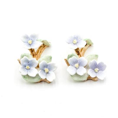 Pair Of 1986 RPA Pia Bone China Flower Napkin Rings