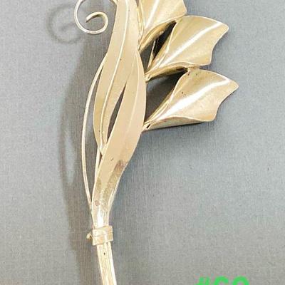 Sterling Silver Vintage TRUART 3 Calla Lily Bouquet Brooch