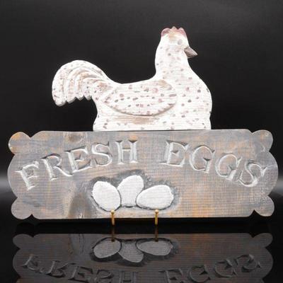 1987 Fresh Eggs Sign w/ Signature