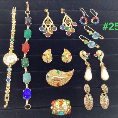 Multi-Colored Gold Tone Fashion/Costume Jewelry
