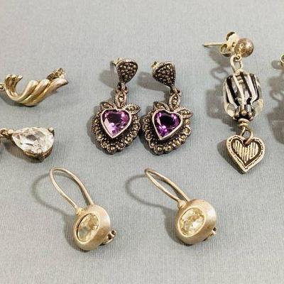 Sterling Silver Dangle Earrings (4 pairs)