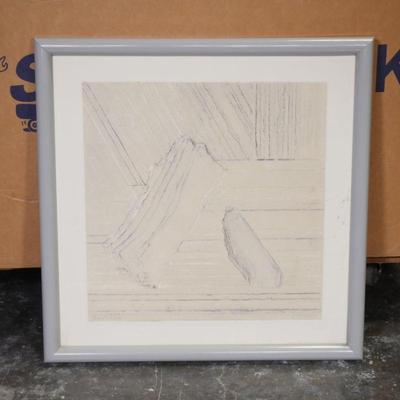 "Plane's Flite" Signed Framed Etching Abstract Art