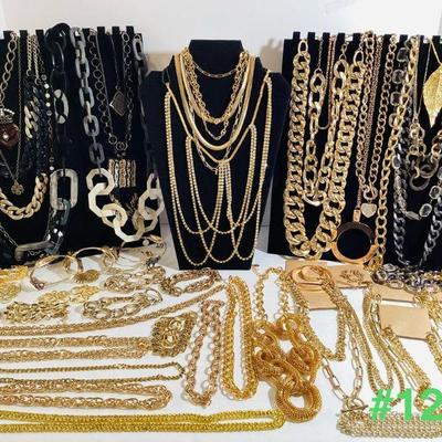 Large Lot of Mixed Material Jewelry
