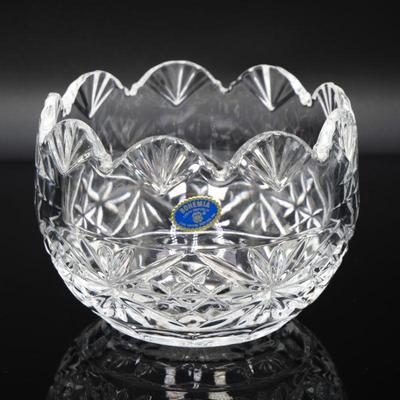 Bohemia Czech Republic Cut Crystal Bowl