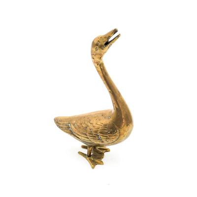 Sale Photo Thumbnail #341: Mid Century Soild Brass Goose Figurine