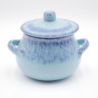 Blue Terracotta Casserole Dish w/Lid