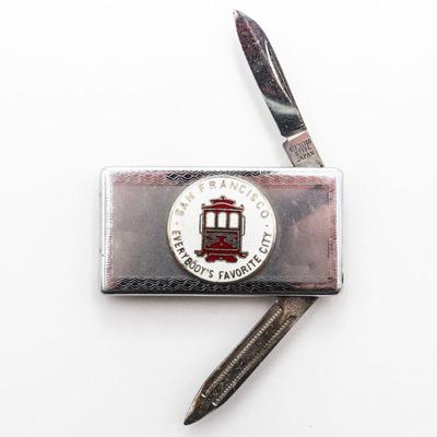 San Francisco Stainless Steel Souvenir Money Clip and Pocket Knife