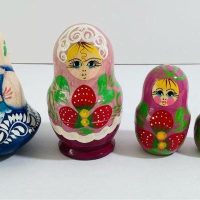 Russian Matryoshka Tumbler & Wooden Nesting Dolls