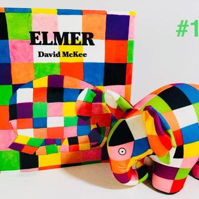 Elmer Hardcover Book and Stuffed Animal