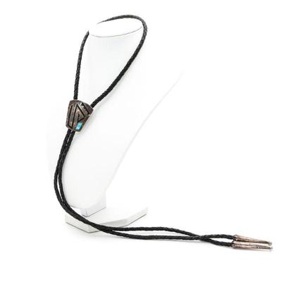 Sterling Silver w/Turquoise Inlay Bolo Tie