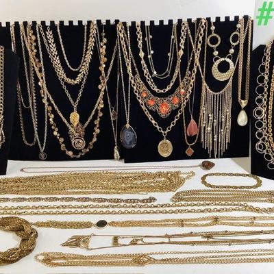Gold Tone Necklace Lot #2