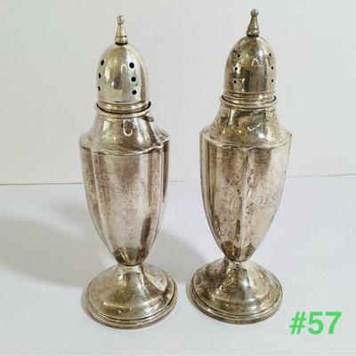 Vintage Sterling Silver Salt and Pepper Shakers