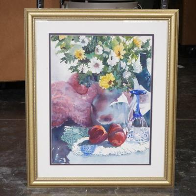 Sale Photo Thumbnail #127: "Aunt Bev's Afghan" by Connie Randmaa Original Still Life Watercolor Painting