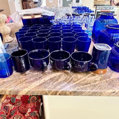 Blue glassware 