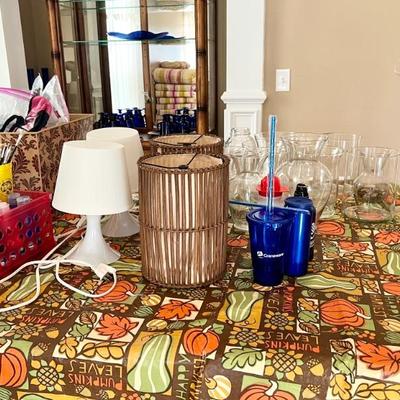 Assortment of lamps and decor