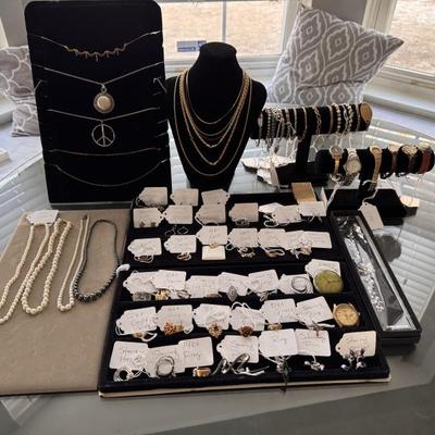 10kt, 14kt, 18kt Gold and Sterling Silver. 