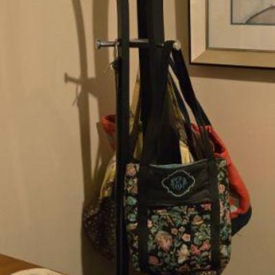 Purses and coat rack