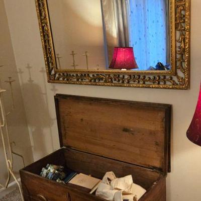 Mirror and cedar chest