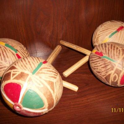 Sale Photo Thumbnail #28: Vintage Handmade Maraca Seed Pod Percussion