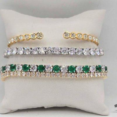 #810 • (4) Costume Jewelry Tennis Bracelets
