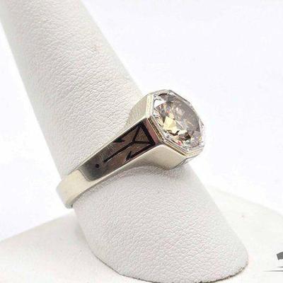 #216 • 18K White Gold & Moissanite Ring, 8.83g
