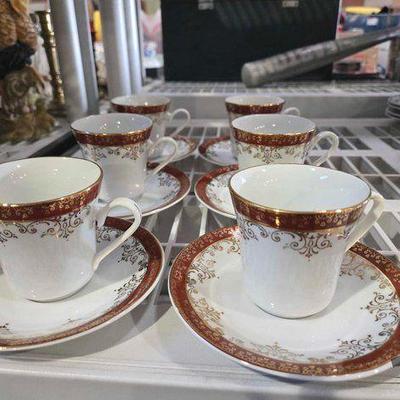 #2488 • (6) JSK China Teacups & Saucers Set
