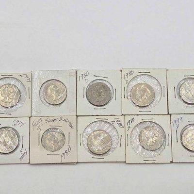 #1204 • (12) Susan B. Anthony One Dollar Coins
