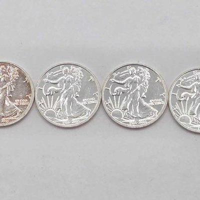 #1006 • (4) 1916-2016 .999 Fine Silver Walking Liberty Coin
