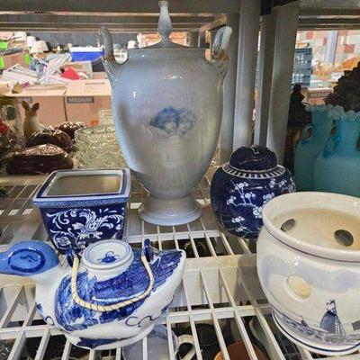 #2320 • (5) Blue & White Ceramics
