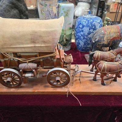 #2008 • Covered Wagon W/ Horses Lamp
