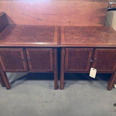 #4092 • (2) Wood Nightstands
