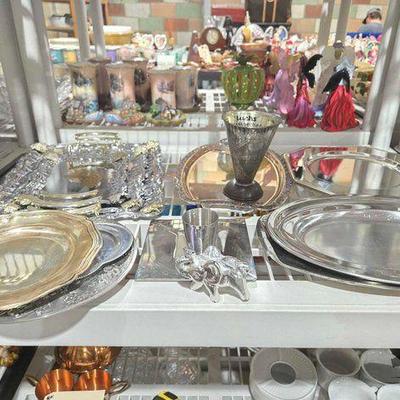#2442 • Silver Trays, Plates & Cups
