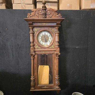 #6001 • Gustav Becker Vienna Regulator Two Weight Wall Clock
