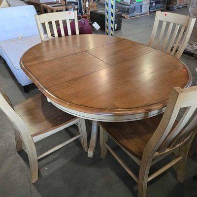 #5288 • Wooden Table With 4 Chairs
