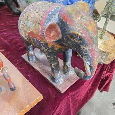 #2010 • Wooden Asian Elephant Sculpture
