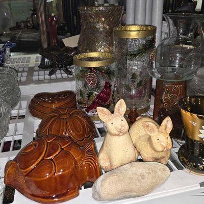 #2450 • Glassware, Ceramic Wall Hangers & More

