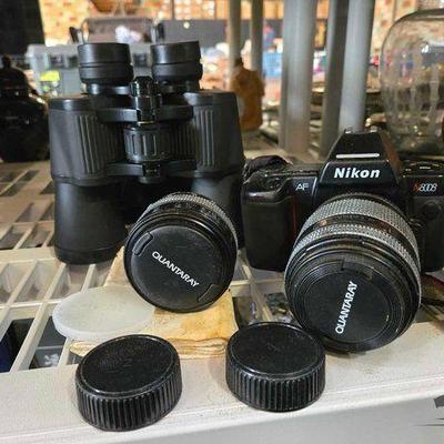 #2274 • Nikon N8008 Camera W/ Accessories & Binoculars
