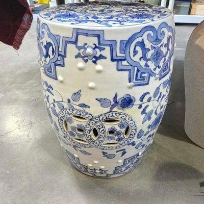 #2024 • Blue & White Ceramic Garden Stool
