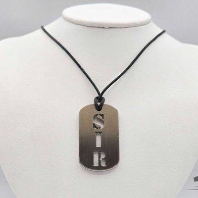 #814 • Dog Tag "SIR" Necklace
