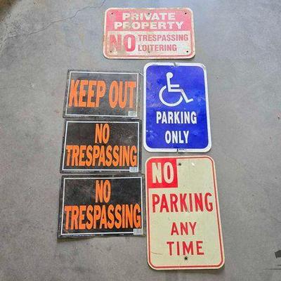 #6066 • (6) Metal Signs
