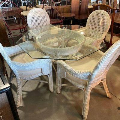 #4066 • Glass Top Dining Table

