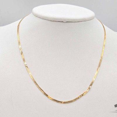 #346 • 14K Gold Herringbone Chain, 2.96g
