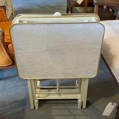 #4028 • Set of (3) TV Trays and Stand
