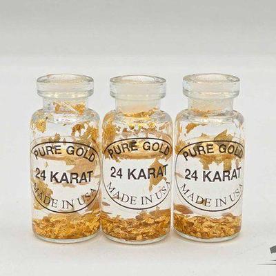 #1414 • (3) 24K Gold Flake Bottles
