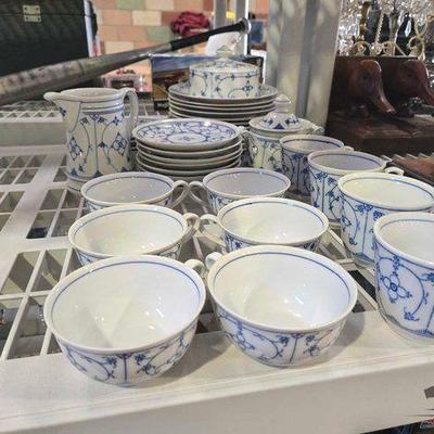 #2490 • Blue & White China Set
