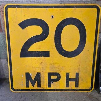 #6064 • 20 MPH Road Metal Sign
