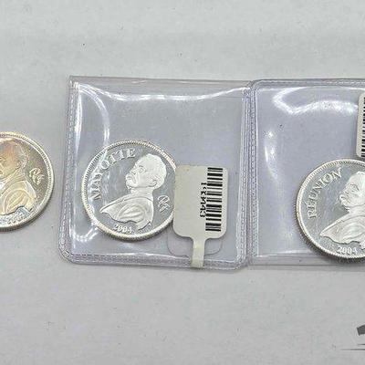 #1002 • (3) .999 Fine Silver 2004 Euro¼ Coins
