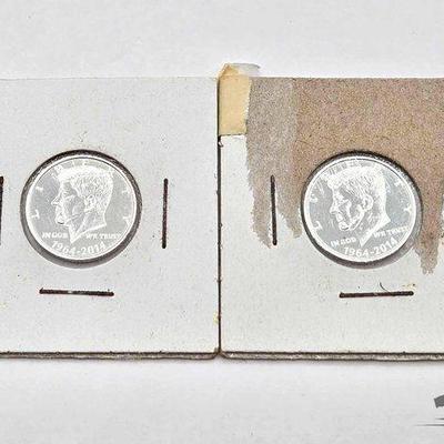 #1004 • (2) .999 Fine Silver Kennedy Coin
