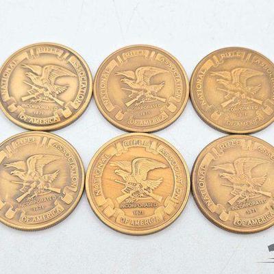 #1334 • (6) 1871 National Rifle Association of American Medals
