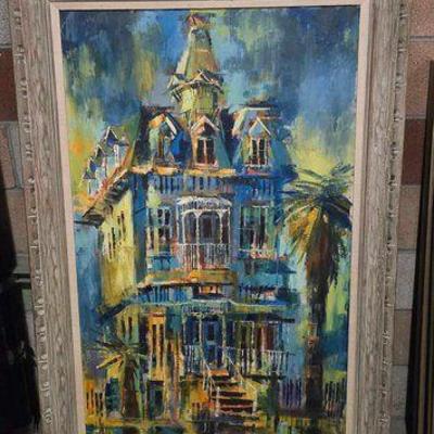 #6022 • "Calico Mansion" by Ben Abril 1925 Framed Canvas Artwork
